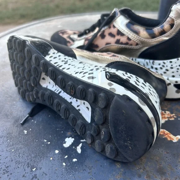 Steve Madden Leopard Print Platform Sneakers - Picture 6 of 8